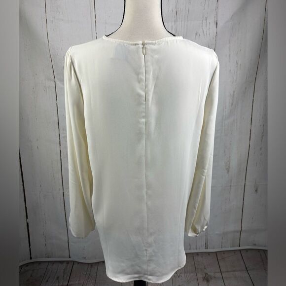 Elie Tahari Elegant Women’s Keyhole Blouse Tunic Longsleeve - Picture 2 of 6